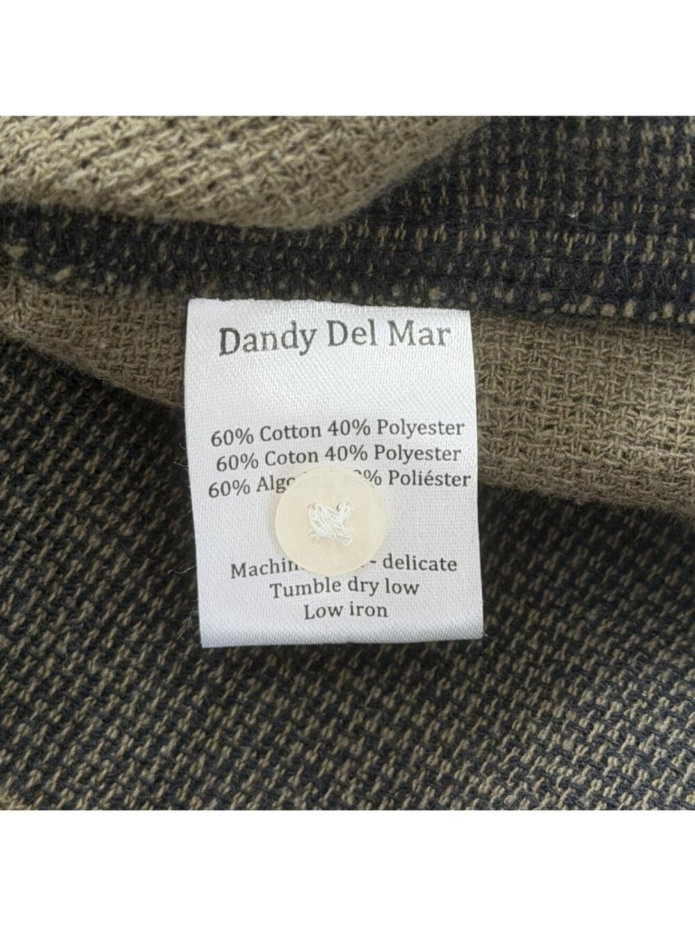 Dandy Del Mar Womens Size M Sevilla Top Onyx Green Button-Up Long Sleeve NEW - Picture 5 of 7
